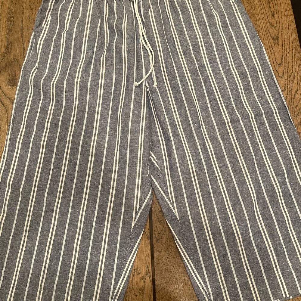 beachlunchlounge Blue and White Striped Pants